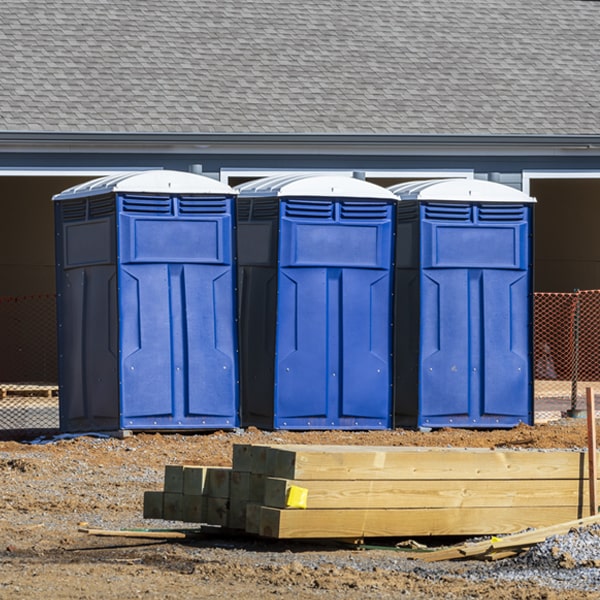 how often are the porta potties cleaned and serviced during a rental period in Gates Mills